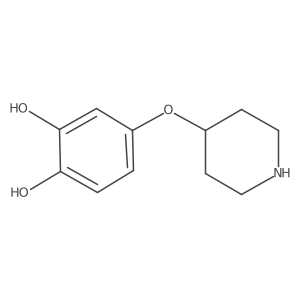 4-(Piperidin-4-yloxy)benzene-1,2-diol结构式