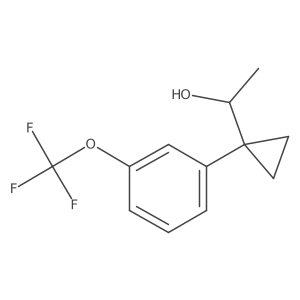 1-{1-[3-(Trifluoromethoxy)phenyl]cyclopropyl}ethan-1-ol Structure