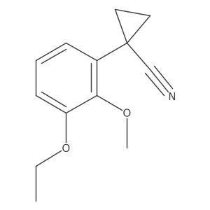 1-(3-Ethoxy-2-methoxyphenyl)cyclopropane-1-carbonitrile结构式