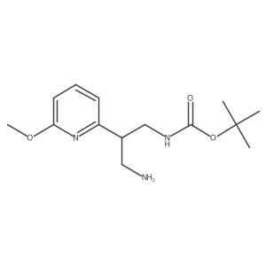 tert-butyl N-[3-amino-2-(6-methoxypyridin-2-yl)propyl]carbamate Structure