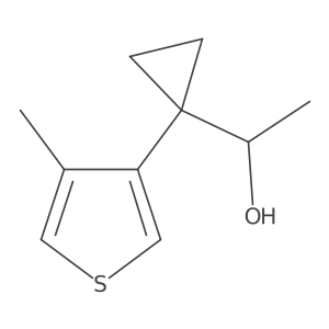 1-[1-(4-Methylthiophen-3-yl)cyclopropyl]ethan-1-ol结构式