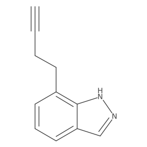 7-(but-3-yn-1-yl)-1H-indazole Structure