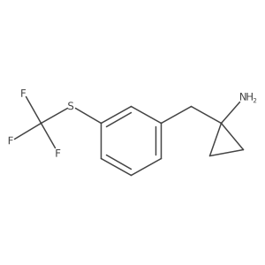 1-({3-[(Trifluoromethyl)sulfanyl]phenyl}methyl)cyclopropan-1-amine结构式