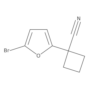 1-(5-Bromofuran-2-yl)cyclobutane-1-carbonitrile结构式