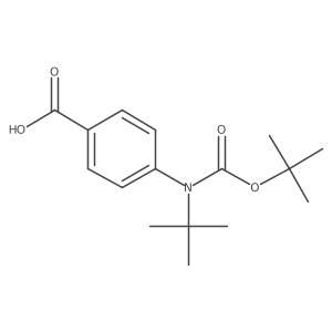 4-{[(Tert-butoxy)carbonyl](tert-butyl)amino}benzoic acid结构式