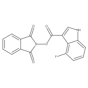 1,3-dioxo-2,3-dihydro-1H-isoindol-2-yl 4-fluoro-1H-indole-3-carboxylate结构式