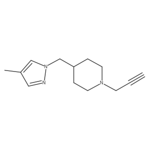 4-[(4-Methylpyrazol-1-yl)methyl]-1-prop-2-ynylpiperidine Structure