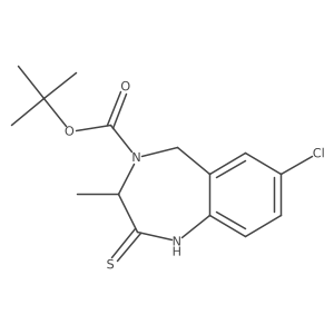 Tert-butyl 7-chloro-3-methyl-2-thioxo-3,5-dihydro-1H-1,4-benzodiazepine-4-carboxylate Structure