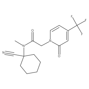 N-(1-Cyanocyclohexyl)-N-methyl-2-[2-oxo-4-(trifluoromethyl)pyridin-1-yl]acetamide Structure