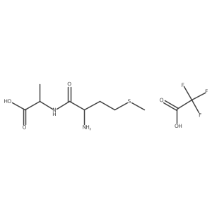 (2S)-2-[(2R)-2-amino-4-(methylsulfanyl)butanamido]propanoic acid; trifluoroacetic acid结构式