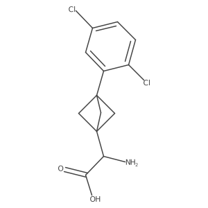 2-Amino-2-[3-(2,5-dichlorophenyl)-1-bicyclo[1.1.1]pentanyl]acetic acid Structure