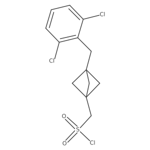 [3-[(2,6-Dichlorophenyl)methyl]-1-bicyclo[1.1.1]pentanyl]methanesulfonyl chloride Structure