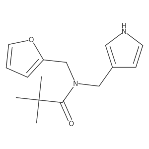 N-[(furan-2-yl)methyl]-2,2-dimethyl-N-[(1H-pyrrol-3-yl)methyl]propanamide Structure