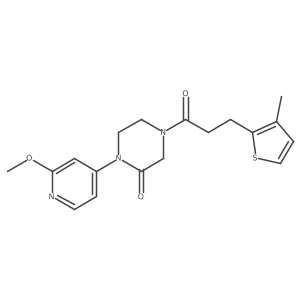 1-(2-Methoxypyridin-4-yl)-4-[3-(3-methylthiophen-2-yl)propanoyl]piperazin-2-one Structure
