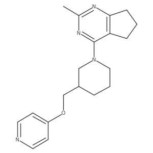 4-[(1-{2-methyl-5H,6H,7H-cyclopenta[d]pyrimidin-4-yl}piperidin-3-yl)methoxy]pyridine Structure