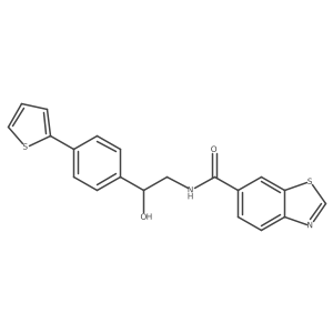 N-[2-Hydroxy-2-(4-thiophen-2-ylphenyl)ethyl]-1,3-benzothiazole-6-carboxamide Structure