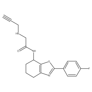 N-[2-(4-Fluorophenyl)-4,5,6,7-tetrahydro-1,3-benzothiazol-7-yl]-2-(prop-2-ynylamino)acetamide结构式