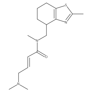 (2E)-4-(dimethylamino)-N-methyl-N-[(2-methyl-4,5,6,7-tetrahydro-1,3-benzothiazol-4-yl)methyl]but-2-enamide Structure