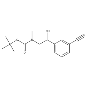 tert-butyl N-[2-(3-cyanophenyl)-2-hydroxyethyl]-N-methylcarbamate结构式
