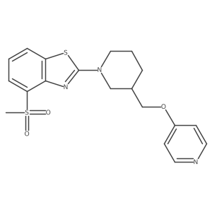 4-Methanesulfonyl-2-{3-[(pyridin-4-yloxy)methyl]piperidin-1-yl}-1,3-benzothiazole结构式