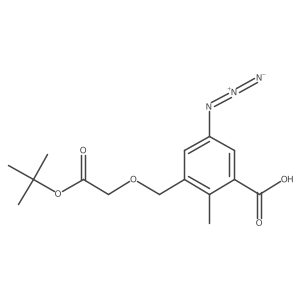 5-Azido-3-{[2-(tert-butoxy)-2-oxoethoxy]methyl}-2-methylbenzoic acid Structure