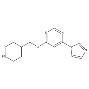 4-(1H-imidazol-1-yl)-6-[(piperidin-4-yl)methoxy]pyrimidine Structure