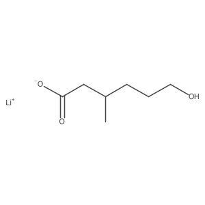 lithium(1+) (3R)-6-hydroxy-3-methylhexanoate结构式