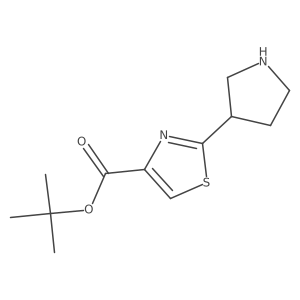 Tert-butyl 2-(pyrrolidin-3-yl)-1,3-thiazole-4-carboxylate Structure