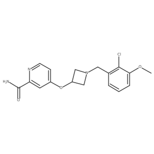 4-({1-[(2-Chloro-3-methoxyphenyl)methyl]azetidin-3-yl}oxy)pyridine-2-carboxamide Structure