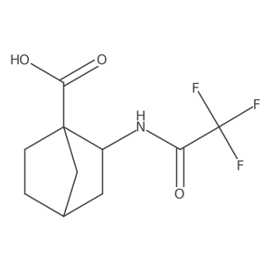 rac-(1R,2R,4R)-2-(trifluoroacetamido)bicyclo[2.2.1]heptane-1-carboxylic acid结构式