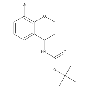 tert-butyl N-(8-bromo-3,4-dihydro-2H-1-benzopyran-4-yl)carbamate Structure