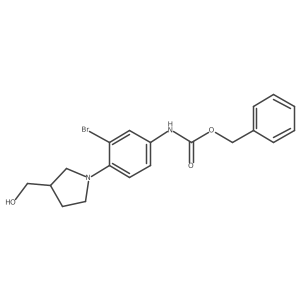 benzyl N-{3-bromo-4-[3-(hydroxymethyl)pyrrolidin-1-yl]phenyl}carbamate结构式