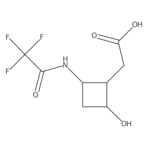 2-[2-hydroxy-4-[(2,2,2-trifluoroacetyl)amino]cyclobutyl]acetic acid结构式