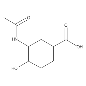 3-Acetamido-4-hydroxycyclohexane-1-carboxylic acid Structure