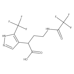 4-(2,2,2-trifluoroacetamido)-2-[3-(trifluoromethyl)-1H-pyrazol-4-yl]butanoic acid Structure