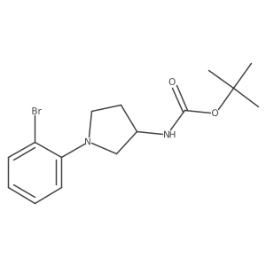 tert-butyl N-[1-(2-bromophenyl)pyrrolidin-3-yl]carbamate Structure