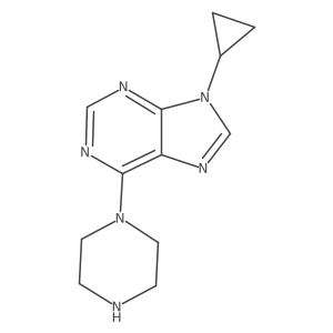 9-cyclopropyl-6-(piperazin-1-yl)-9H-purine Structure