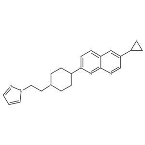 6-cyclopropyl-2-{1-[2-(1H-pyrazol-1-yl)ethyl]piperidin-4-yl}-1,8-naphthyridine Structure