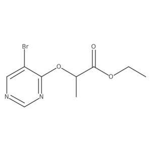 Ethyl 2-((5-bromopyrimidin-4-yl)oxy)propanoate Structure
