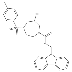 (9H-fluoren-9-yl)methyl 6-hydroxy-4-(4-methylbenzenesulfonyl)-1,4-diazepane-1-carboxylate Structure
