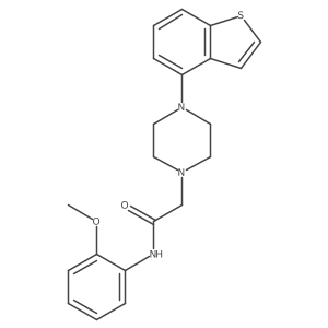 2-[4-(1-benzothiophen-4-yl)piperazin-1-yl]-N-(2-methoxyphenyl)acetamide结构式