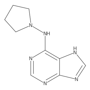 N-1-Pyrrolidinyl-9H-purin-6-amine结构式