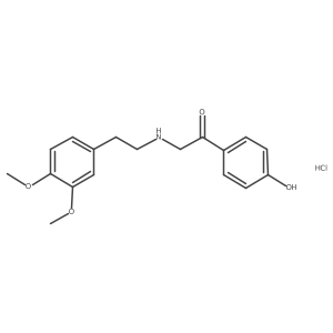 Ethanone, 2-[[2-(3,4-dimethoxyphenyl)ethyl]amino]-1-(4-hydroxyphenyl)-, hydrochloride Structure