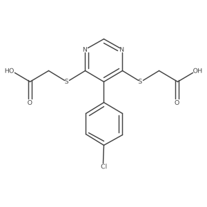 Acetic acid, [[5-(p-chlorophenyl)-4,6-pyrimidinediyl]dithio]di- Structure