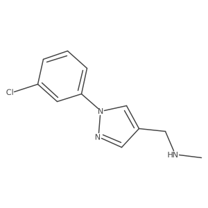 {[1-(3-chlorophenyl)-1H-pyrazol-4-yl]methyl}(methyl)amine结构式