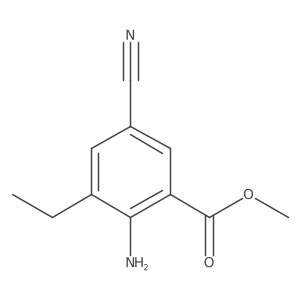 Methyl 2-amino-5-cyano-3-ethylbenzoate结构式