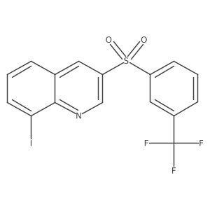 8-Iodo-3-(3-(trifluoromethyl)phenylsulfonyl)quinoline Structure