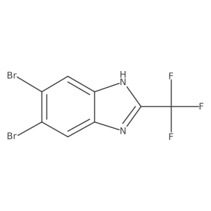 5,6-Dibromo-2-(trifluoromethyl)-1H-benzimidazole结构式