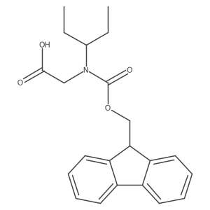 N-Fmoc-N-(1-ethylpropyl)-glycine Structure