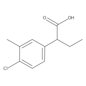2-(4-Chloro-3-methylphenyl)butanoic acid Structure
